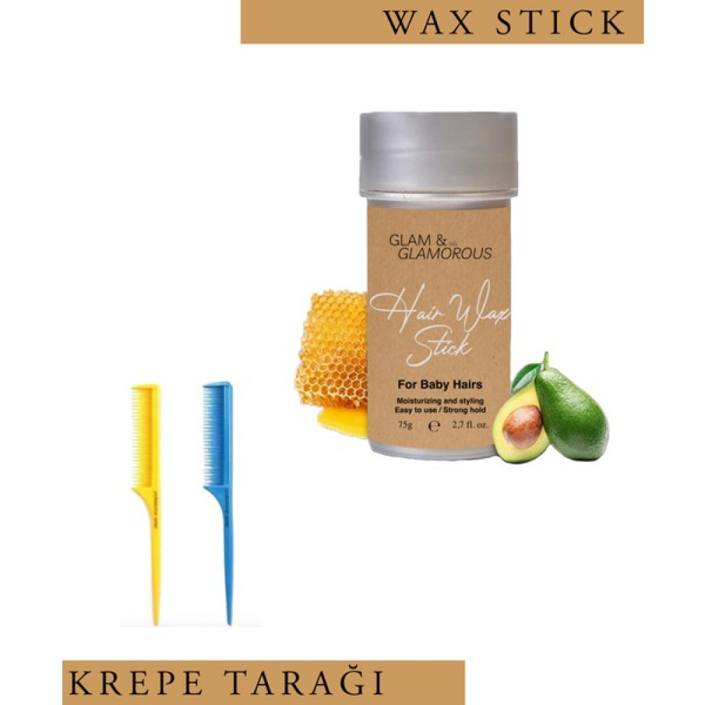 Glam & Glamorous Stick Wax Ve 2 Adet Krepe Tarağı Saç Şekillendirici Krem Fiyatı