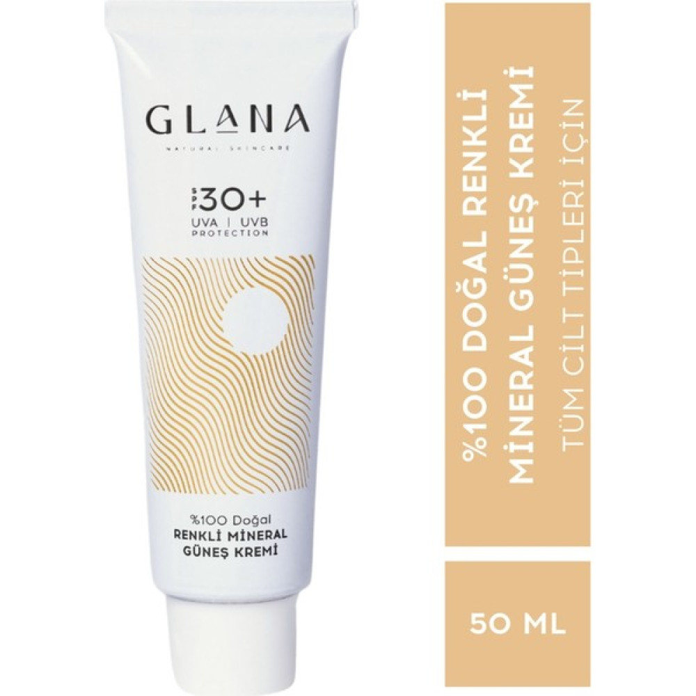 Glana Cosmetics %100 Doğal Renkli Mineral Güneş Kremi Güneş Kremleri ve Losyonları Fiyatı
