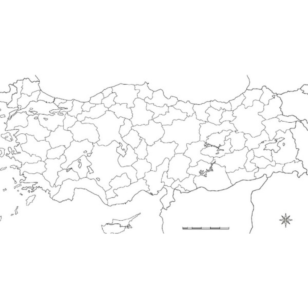Glanart A3 Boy Dilsiz Türkiye Siyasi Haritası 10 Adet Harita & Küre Fiyatı