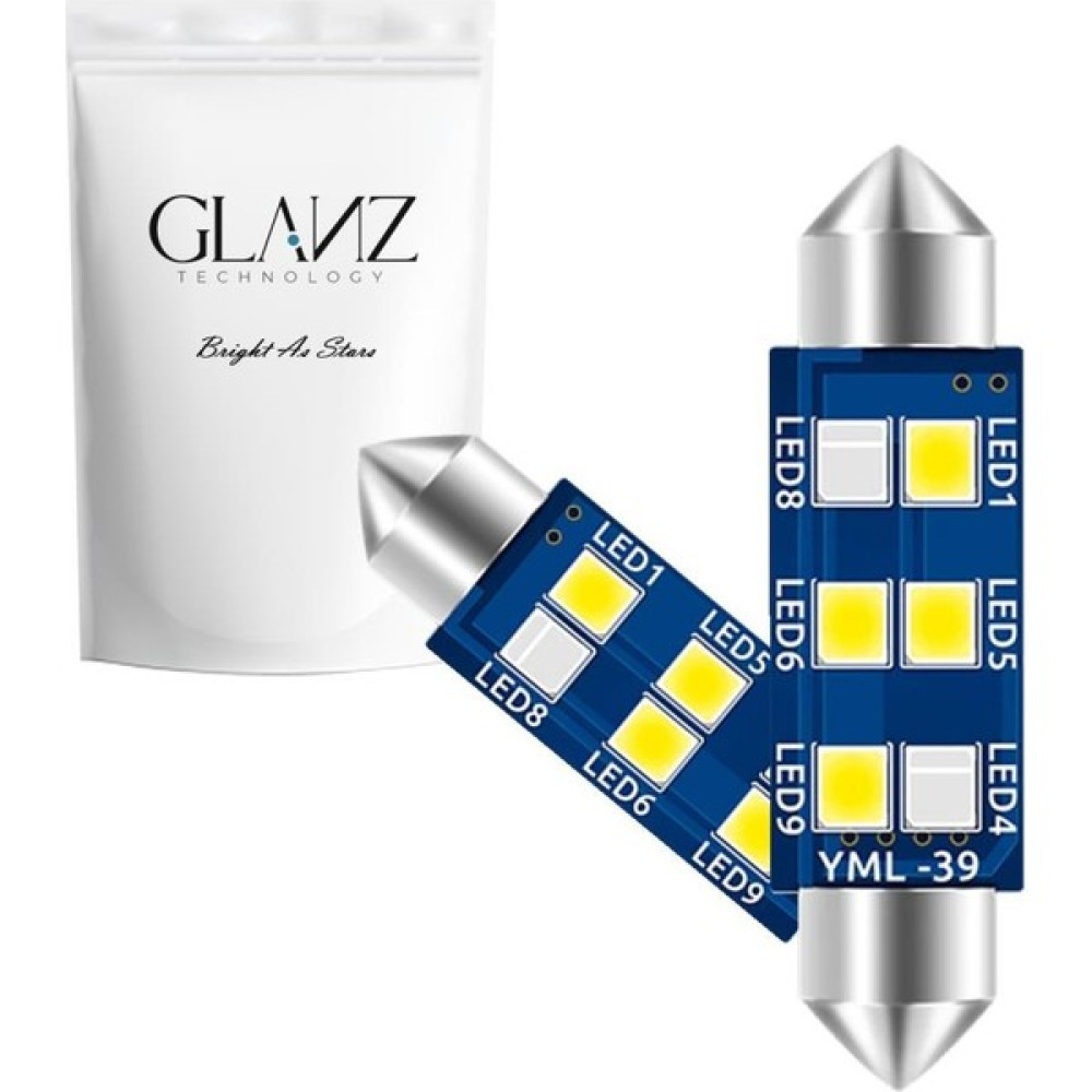 Glanz 39MM Sofit C5W Mavi Sonrasında Beyaz Işık Veren LED Lamba 2 Adet Oto Boyaları Fiyatı