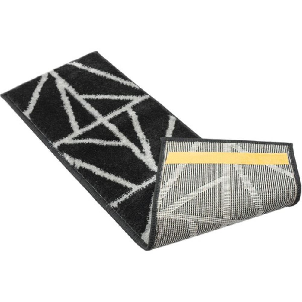 Glary Home GH39A-GRYB Üçgen Desenli Kaydırmaz Tabanlı 13'lü Merdiven Halısı - Gri/siyah - 70,99 x 21,99 cm - Gri - Siyah Salon Halısı Fiyatı