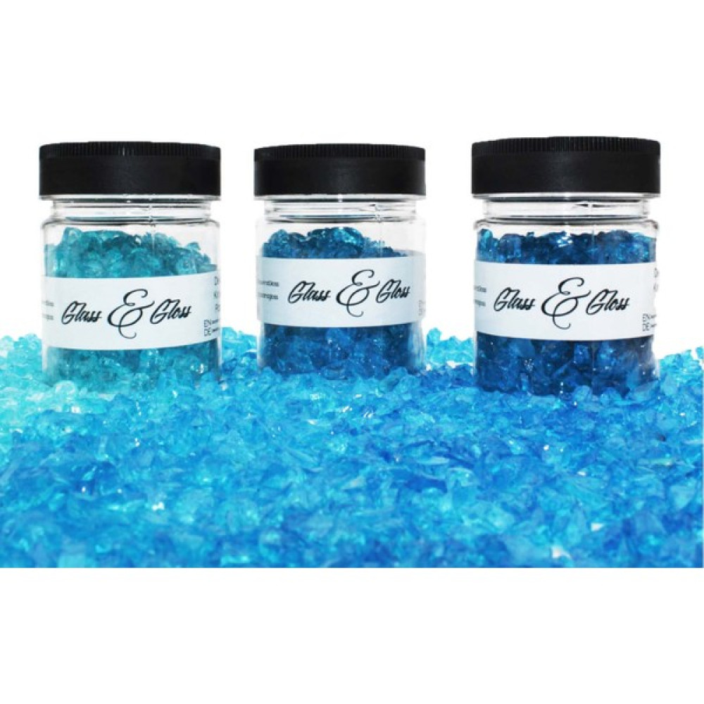 Glass & Gloss Epoksi Hobi Sanatları Renkli Cam Kırıkları 3'lü Set 300 gr 4-8 mm - Turkuaz Yardımcı Malzeme Fiyatı