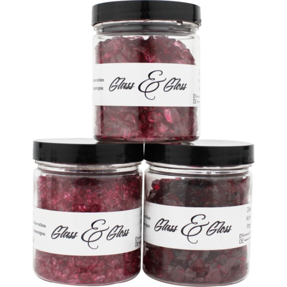 Glass & Gloss Epoksi Için Renkli Cam Kırıkları 3'lü Set 300GR 2-4 mm - Vişne Yardımcı Malzeme Fiyatı