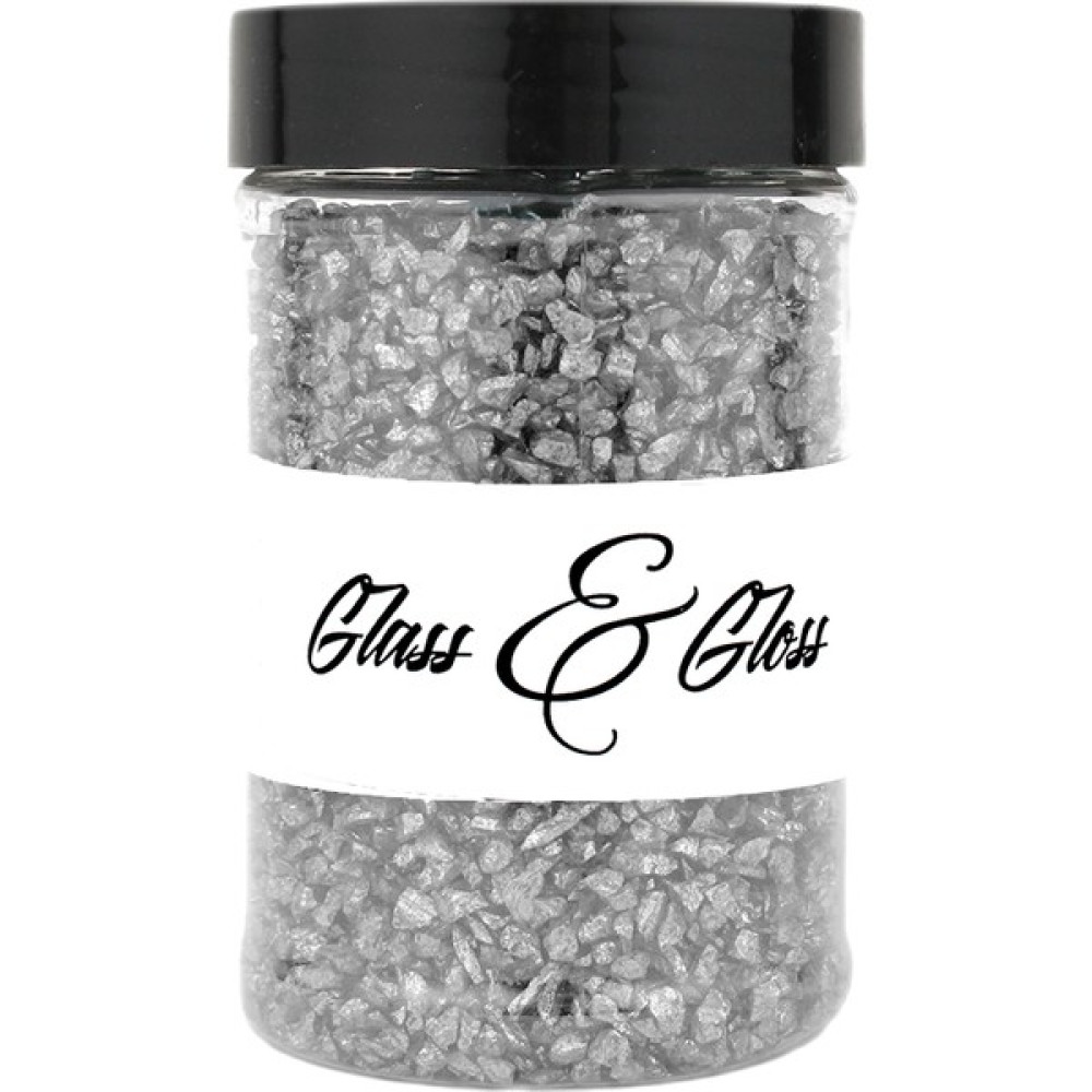 Glass & Gloss Kırık Cam Sedef Seri Gümüş | Epoksi Hobi Uygulamaları | Dekoratif Cam Kırığı | #402 - 250 Gr. - 2-4 mm Yardımcı Malzeme Fiyatı