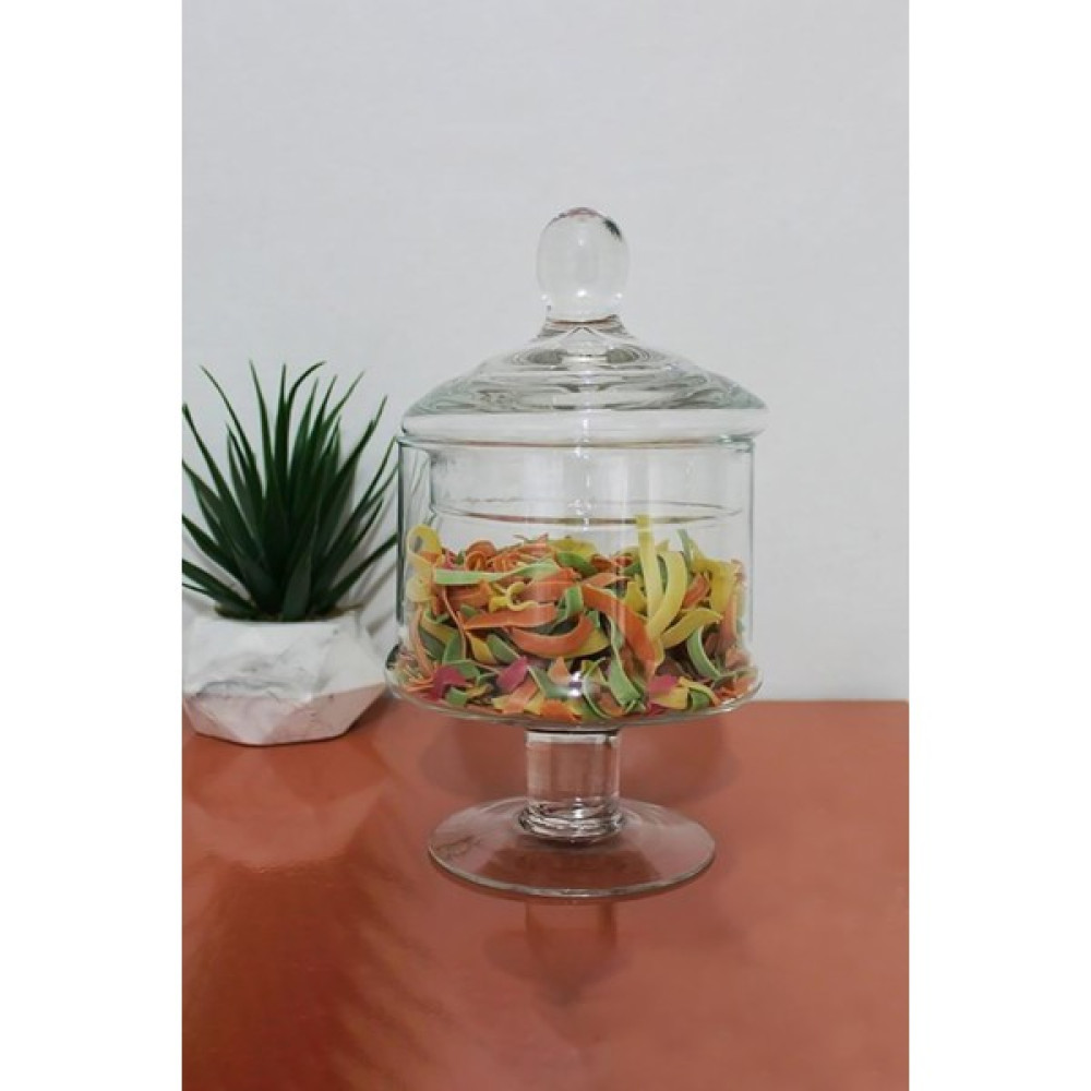 Glass Home Ayaklı Kapaklı Şekerlik 23 cm Saklama Kapları Fiyatı