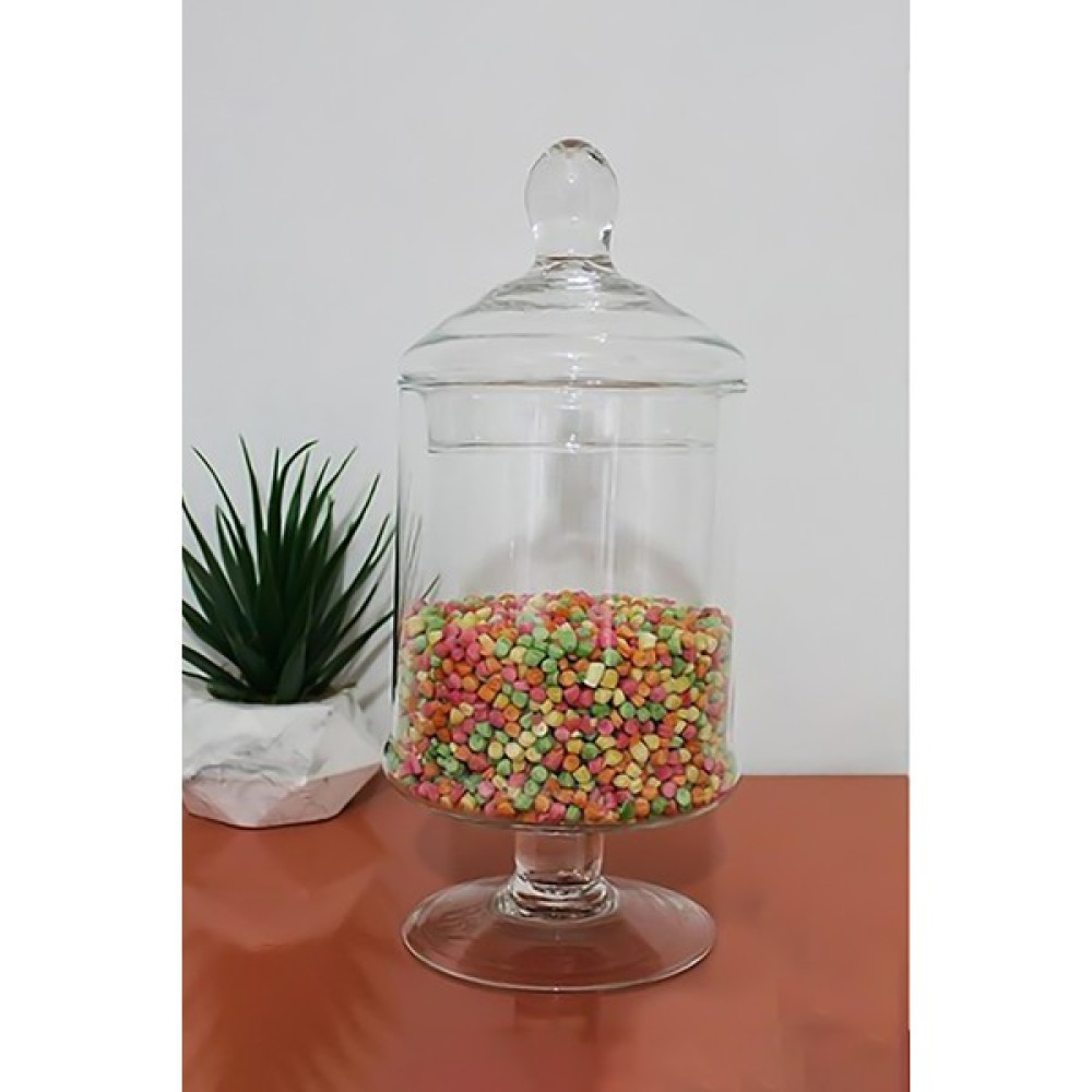 Glass Home Ayaklı Kapaklı Şekerlik 28 cm Saklama Kapları Fiyatı