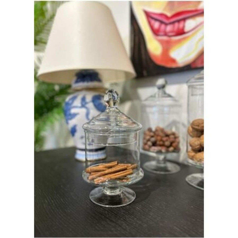 Glass Home Cam Ayaklı Kapaklı Sunumluk&drajelik Küçük Boy Saklama Kapları Fiyatı