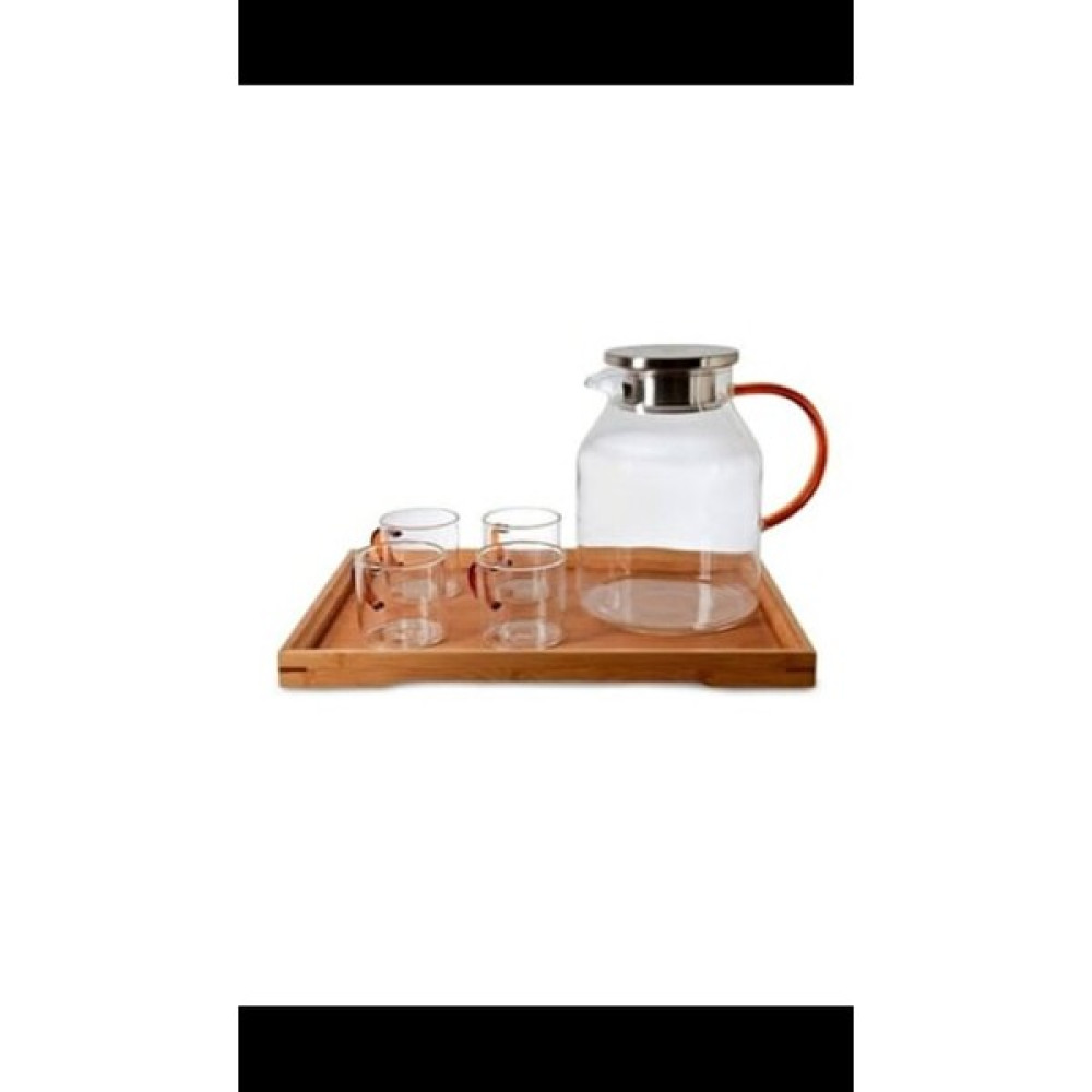 Glass In Love Bambu Tepsili Fincan ve Sürahi Seti - 1,6 L Sürahi Fiyatı