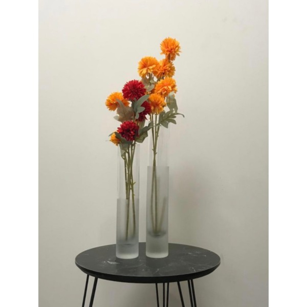 Glassella Cam Vazo, Karanfillik Ince Silindir Vazo, Tekli Çiçeklik 36CM 132133 - Beyaz - Şeffaf Vazo Fiyatı