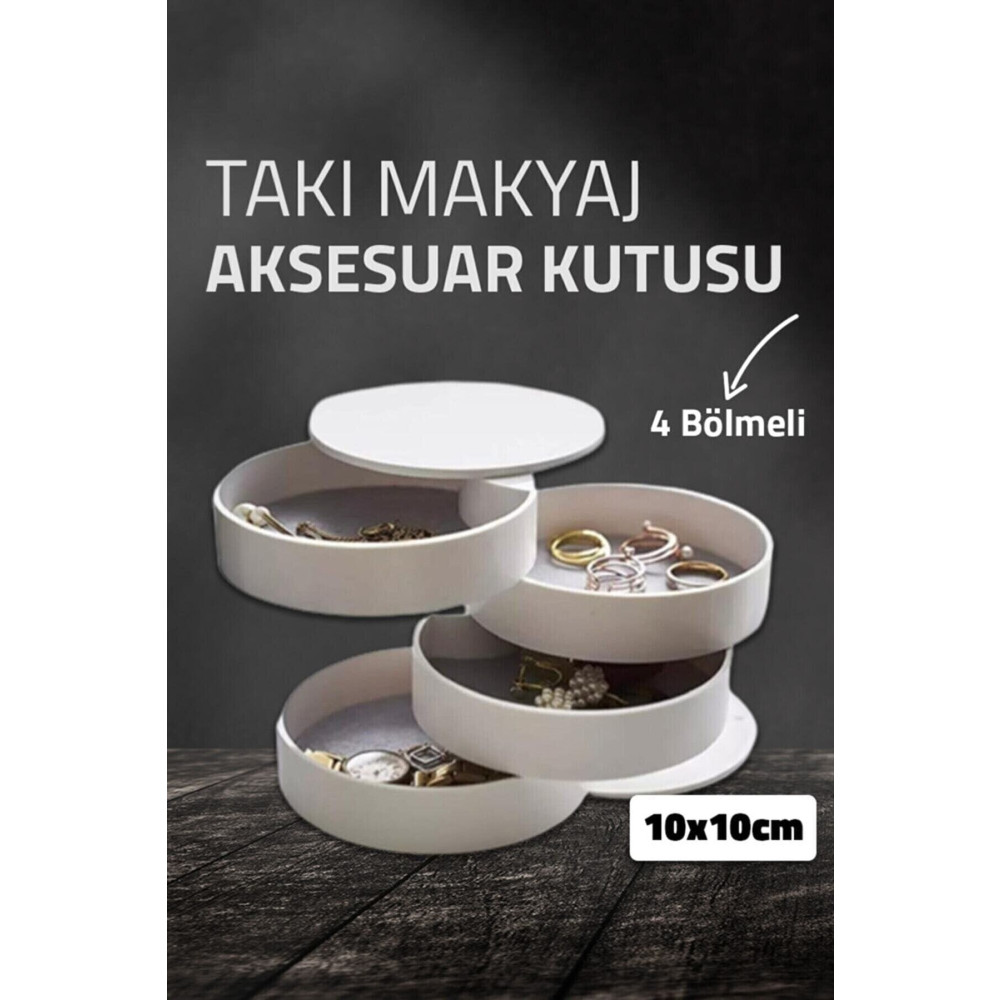 glassepet Lova Organizer 10x10 Cm Şık Düzenleyici Takı Makyaj Aksesuar Kolye Yüzük Düğme Kutusu Plastik Eşya Saklama / Düzenleme Fiyatı