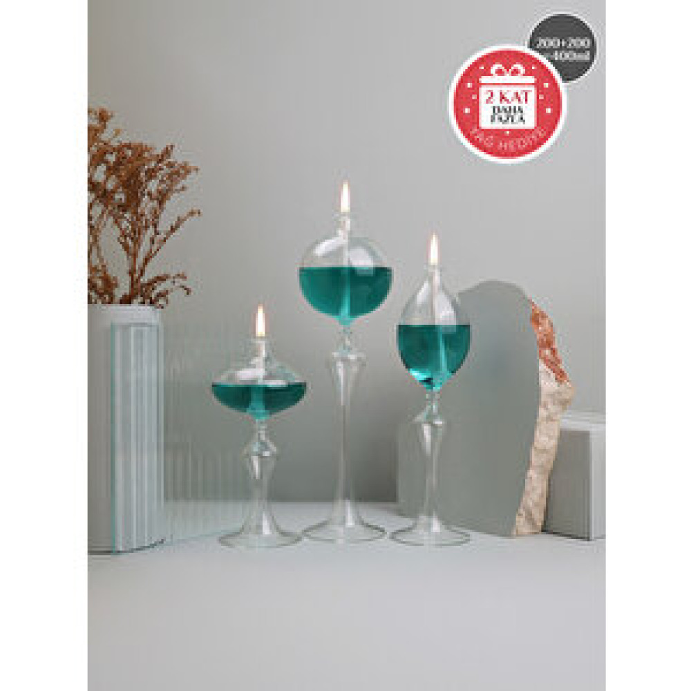 Glassic Classy Zümrüt Yeşili Cam Kandil (3 Adet Cam Kandil - 400 Ml Kandil Yağı + 3 Adet Kandil Fitili) Zümrüt Yeşili Mumluk Fiyatı