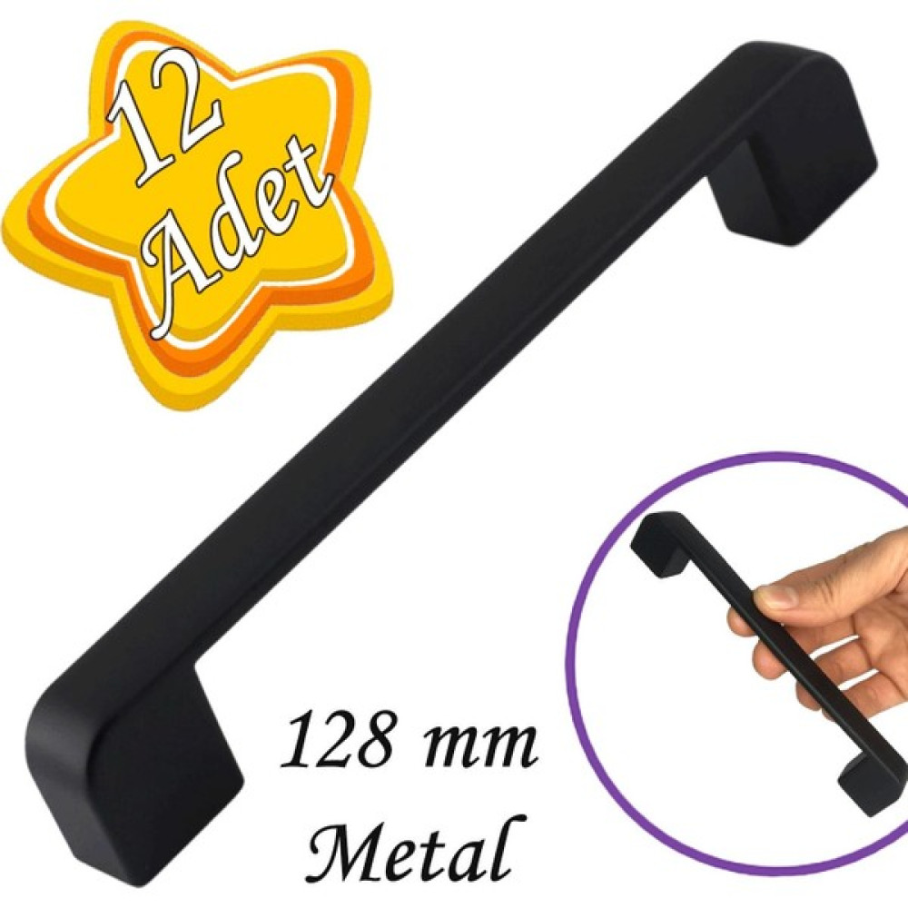 Glaswen 12 Adet Oval Marmara Kulp 128 mm Siyah Mutfak Kulpu Çekmece Dolap Kapak Kulbu Metal Mobilya Dolabı Nalburiye & Hırdavat Fiyatı