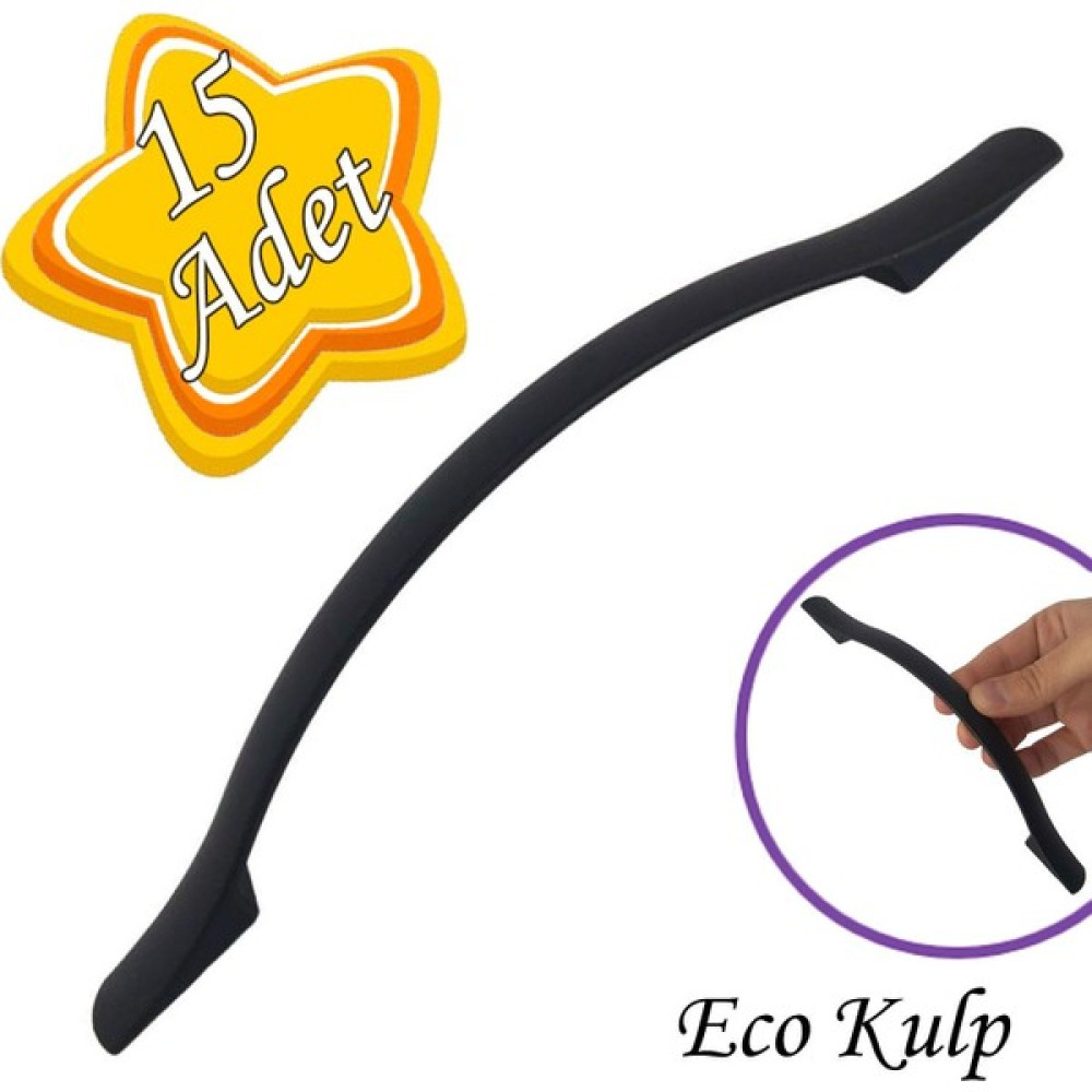 Glaswen 15 Adet Eco Kulp Siyah 128 mm Kulp Mobilya Mutfak Dolabı Çekmece Dolap Kapak Kulpu Kulbu Metal Kulpları Nalburiye & Hırdavat Fiyatı