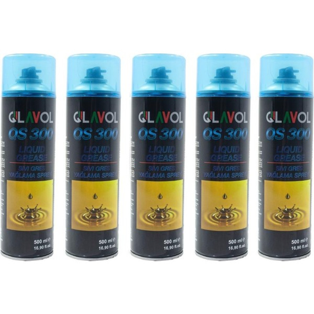 Glavol Sıvı Gres Yağı Spreyi Zincir Yağlama Spreyi 500 ml x 5'li Oto Yağlayıcılar Fiyatı