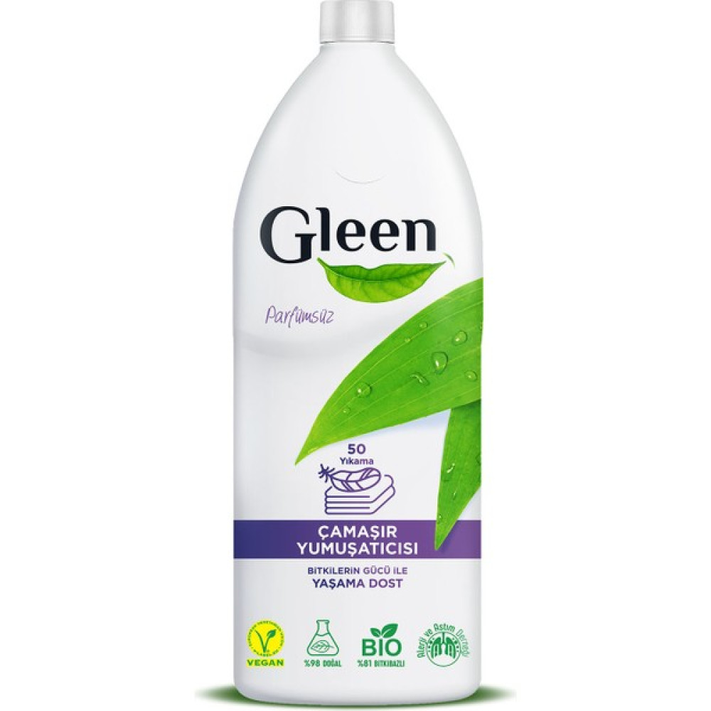 Gleen Organik İçerikli Vegan 1 lt Parfümsüz Konsantre Yumuşatıcı Yumuşatıcı Fiyatı