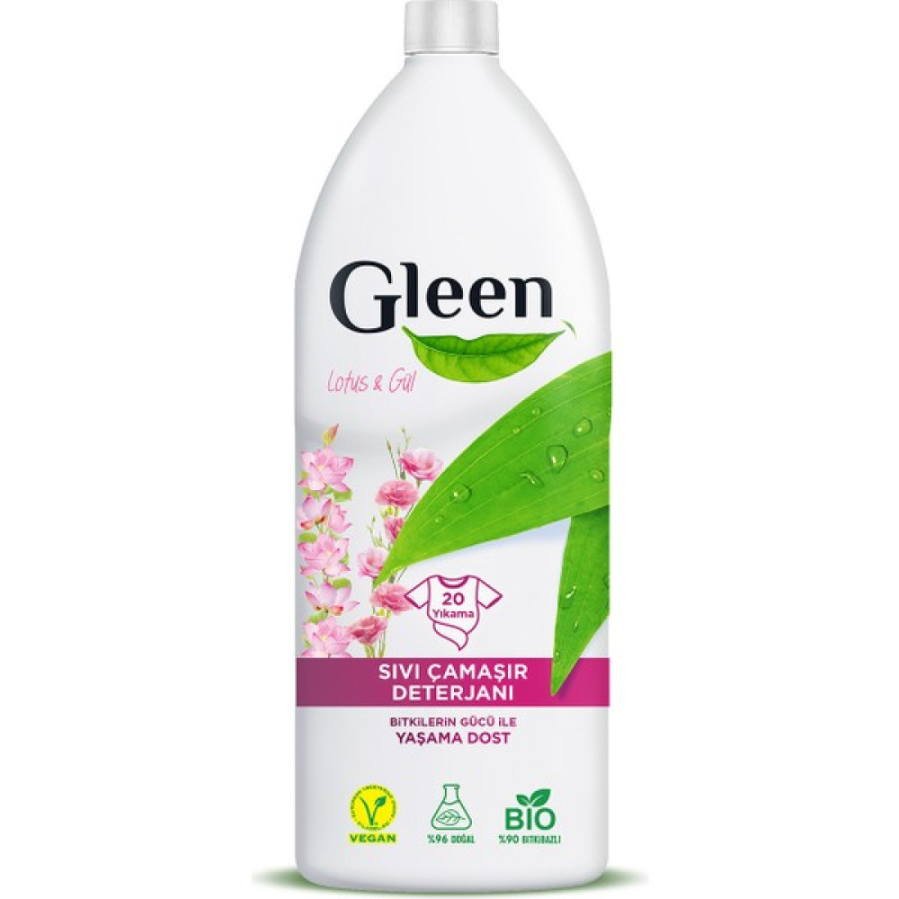 Gleen Organik İçerikli Vegan 1 lt Sıvı Çamaşır Deterjanı Lotus ve Gül Çamaşır Deterjanı Fiyatı