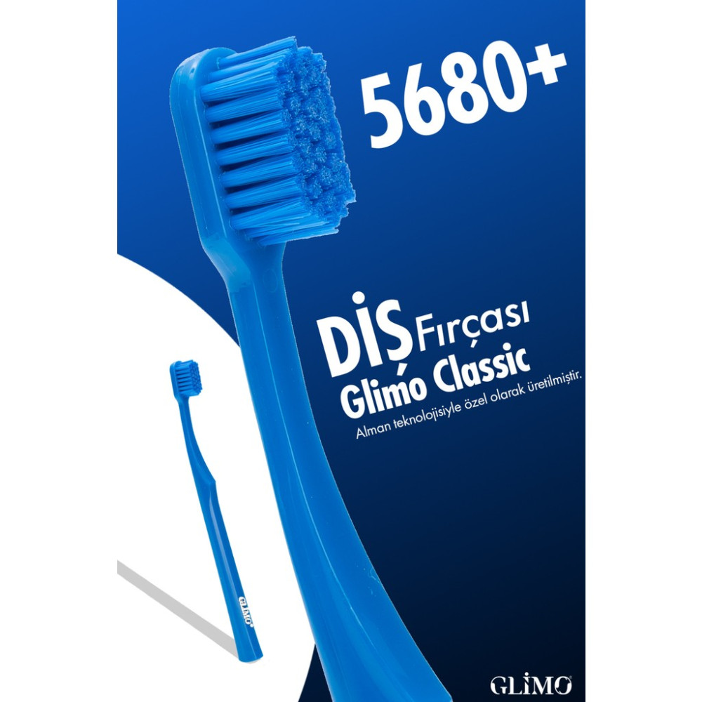 Glimo Classic 5680+ Diş Fırçası, Hassas Diş Eti Dostu, Ultra Yumuşak Kıl, Diş Eti Kanamasına Karşı, Lacivert Diğer Fiyatı