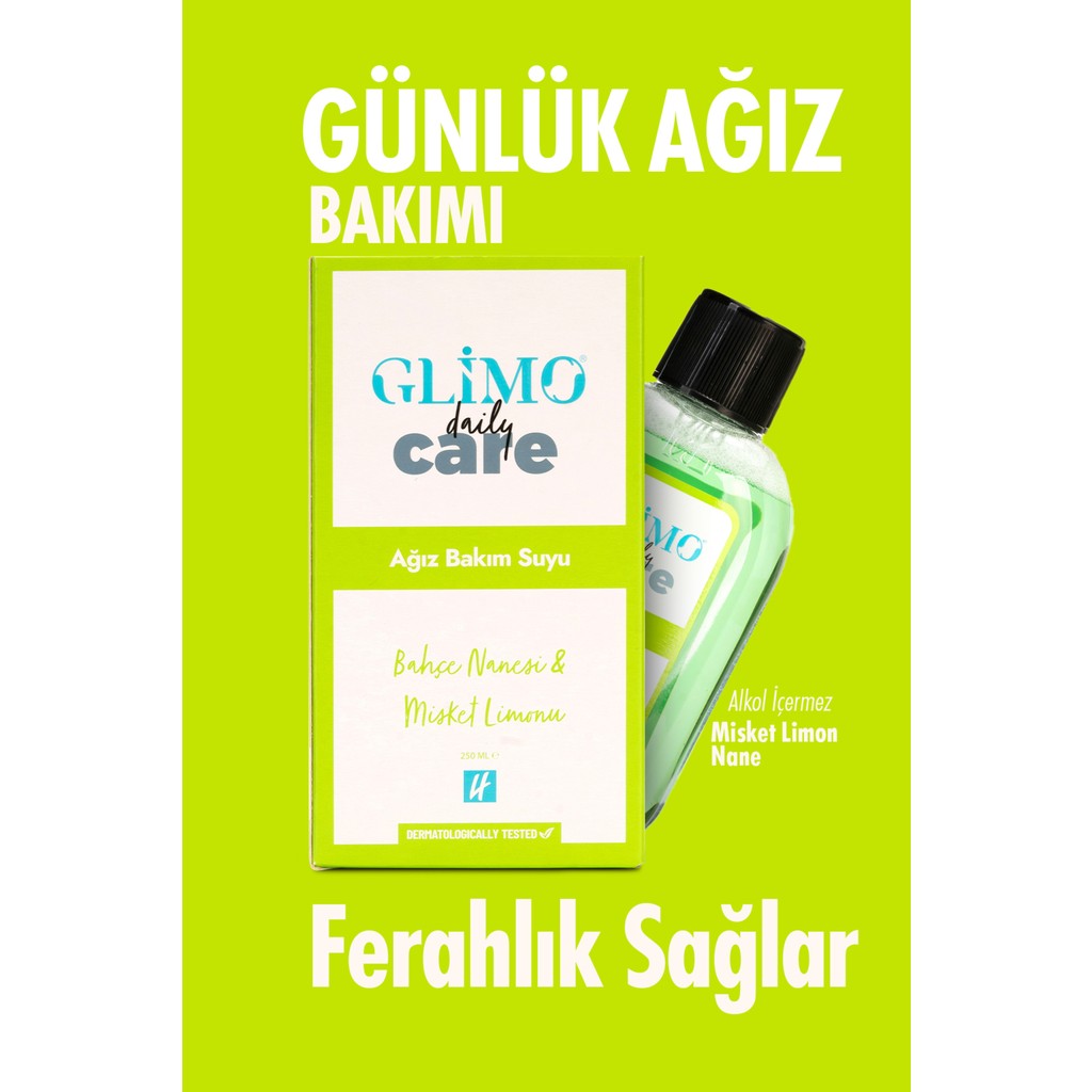 Glimo Daily Care Ağız Bakım Suyu – Bahçe Nanesi ve Misket Limonu Aromalı - Alkolsüz – 250 ml Üretim SSD / Solid State Drive Fiyatı