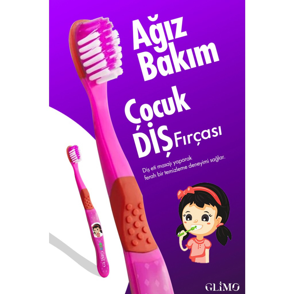 Glimo Kids Ağız Bakım Diş Fırçası Pembe | 3 Yaş Için Ultra Yumuşak Kıl, Diş Eti Dostu, Çocuk Diş Fırçası Diğer Fiyatı