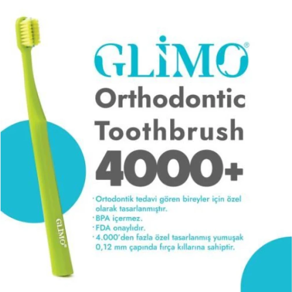 Glimo Ortodantik Toothbursh 4000 Diş Fırçası Soft Şarjlı Diş Fırçası ve Aksesuarları Fiyatı