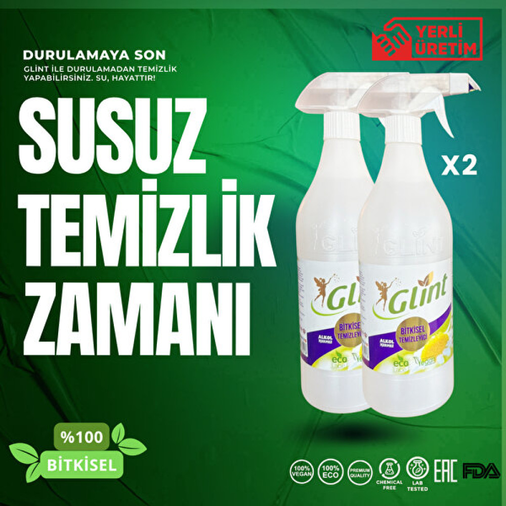 Glint 2 x 1 Lt %100 Bitkisel Genel Temizleyici Sıvı Bulaşık Fırın Izgara Temizleyici Yağ Sökücü Çözücü - Beyaz Parlatıcı ve Temizleyiciler Fiyatı