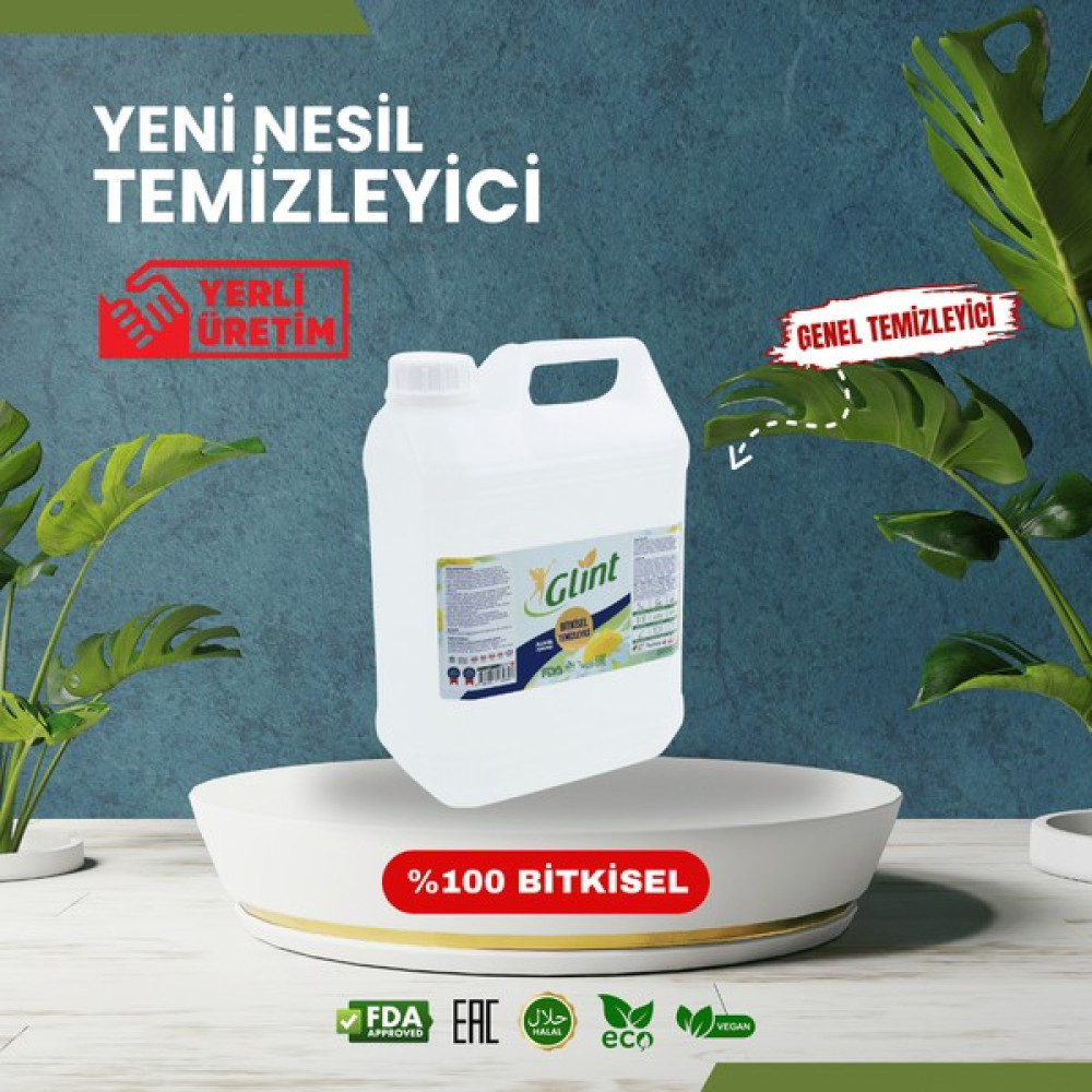 Glint 5 Litre %100 Bitkisel Genel Temizleyici Sıvı Çamaşır Bulaşık Fırın Izgara Temizleyici Parlatıcı ve Temizleyiciler Fiyatı