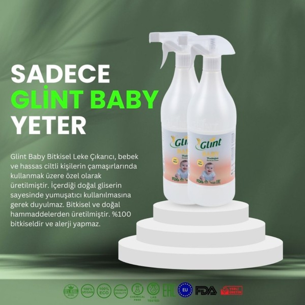 Glint Baby 2 x 1 Lt. %100 Bitkisel Leke Çıkarıcı Alerjik Yapmaz Sprey - 1 lt Çamaşır Yıkama Fiyatı