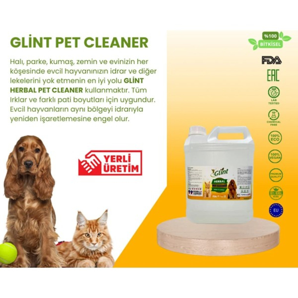 Glint Pet Cleaner 5 Lt %100 Bitkisel Kimyasalsız Kedi Köpek Yüzey Temizleyicisi Evcil Hayvan Ürünleri Fiyatı