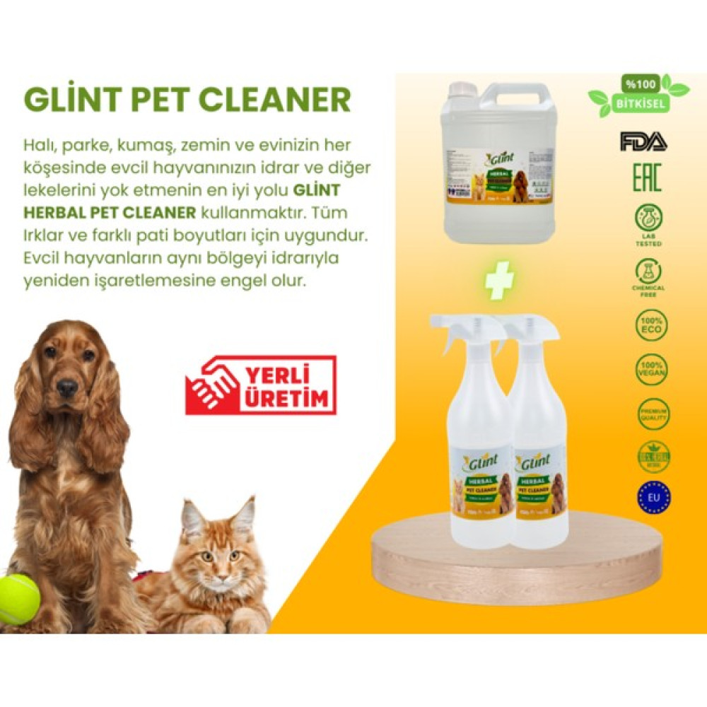 Glint Pet Cleaner 5 Lt + 2 x 1 Lt %100 Bitkisel Kimyasalsız Evcil Hayvan Temizleyicisi Evcil Hayvan Ürünleri Fiyatı