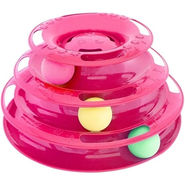 Glipet Miapet Tower Of Tracks Kedi Oyuncağı 24 x 13 cm Koyu Pembe Zilli ve Eğlenceli Tasarım SSD / Solid State Drive Fiyatı