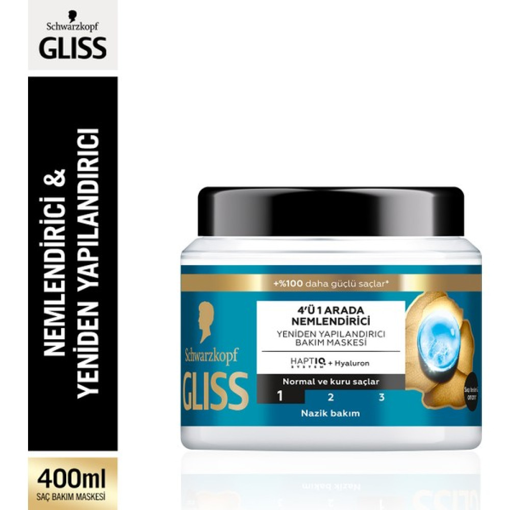 Gliss Aqua Revive 4'ü 1 Arada Nemlendirici & Yeniden Yapılandırıcı Saç Bakım Maskesi Saç Bakım Maskeleri & Serumlar & Spreyler Fiyatı
