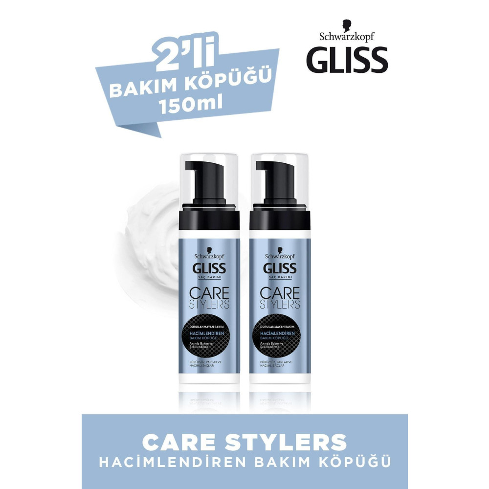 Gliss Care Stylers Hacimlendiren Saç Bakım Köpüğü 150 ml 2li Saç Şekillendirici Köpük Fiyatı