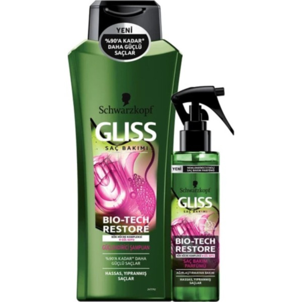 Gliss Glıss Bıo-Tech Restore Şampuan 525 ml + Saç Bakım Parfümü Saç Bakım Maskeleri & Serumlar & Spreyler Fiyatı