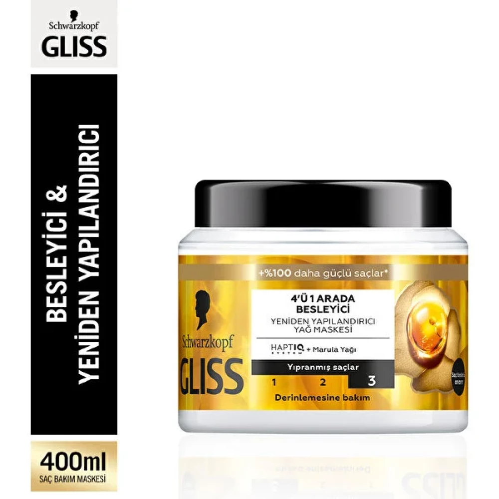 Gliss Oil Nutritive 4'ü 1 Arada Besleyici & Yeniden Yapılandırıcı Saç Bakım Maskesi Saç Bakım Maskeleri & Serumlar & Spreyler Fiyatı
