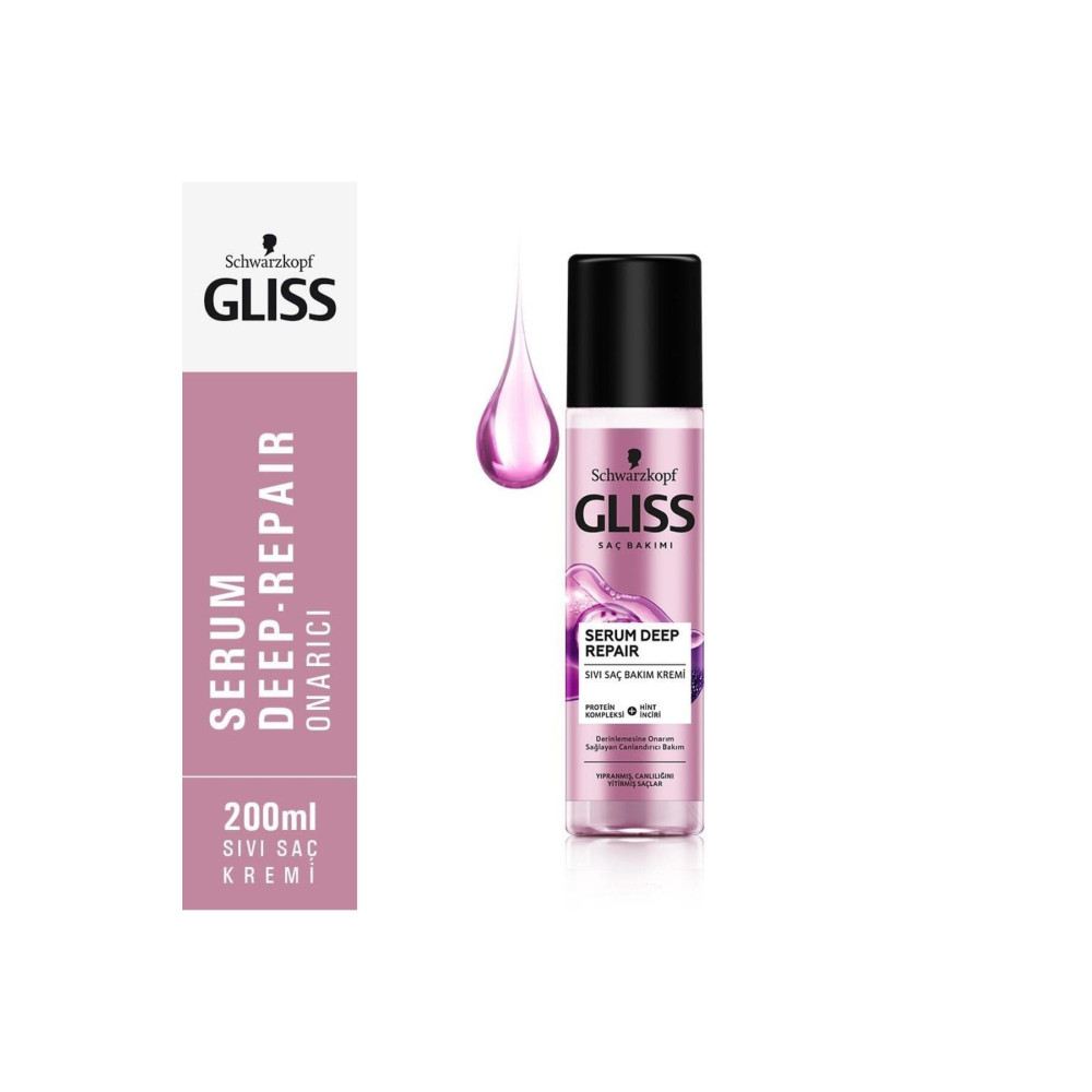 Gliss Serum Deep Repair Onarıcı Sıvı Saç Bakım Kremi - Protein Kompleksi Ve Hint Inciri Ile 200 ml Şampuan ve Saç Kremi Fiyatı