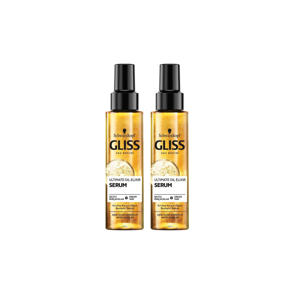Gliss Ultimate Oil Elixir Besleyici Bakım Serumu 100 ml 2li Saç Bakım Maskeleri & Serumlar & Spreyler Fiyatı