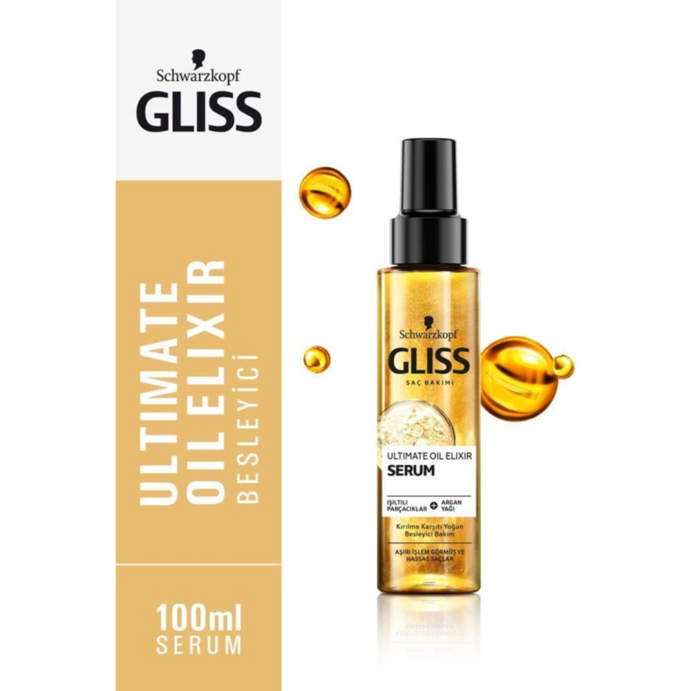 Gliss Ultimate Oil Elixir Besleyici Saç Bakım Serumu - Aminoasit Ve Argan Yağı Ile 100 ml Saç Bakım Maskeleri & Serumlar & Spreyler Fiyatı