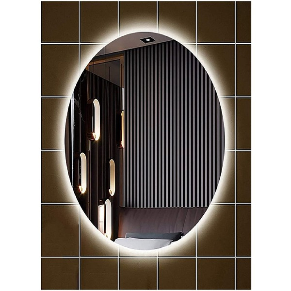 Global Led Mirror 55X75 cm Elips Ledli Ayna Banyo Aynası Dekoratif Ayna Boy Ayna Salon Duvar Ayna Banyo Aynası Fiyatı