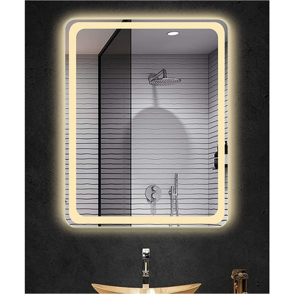 Global Led Mirror 60X70 cm Kumlamalı Ledli Ayna Duvar Salon Banyo Wc Ofis Yatak Odası Boy Ledli Ayna Banyo Aynası Fiyatı