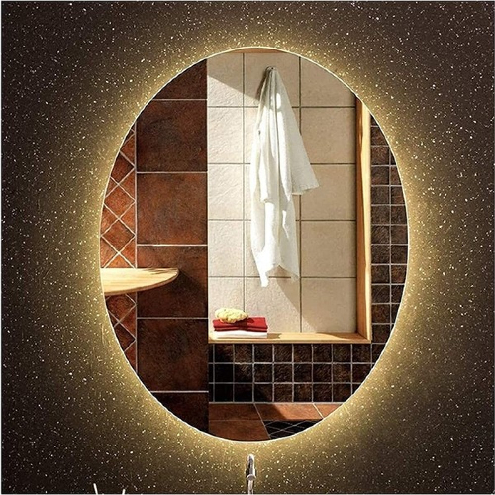 Global Led Mirror 73X93 cm Elips Ledli Ayna Banyo Aynası Dekoratif Ayna Boy Ayna Salon Duvar Ayna Banyo Aynası Fiyatı