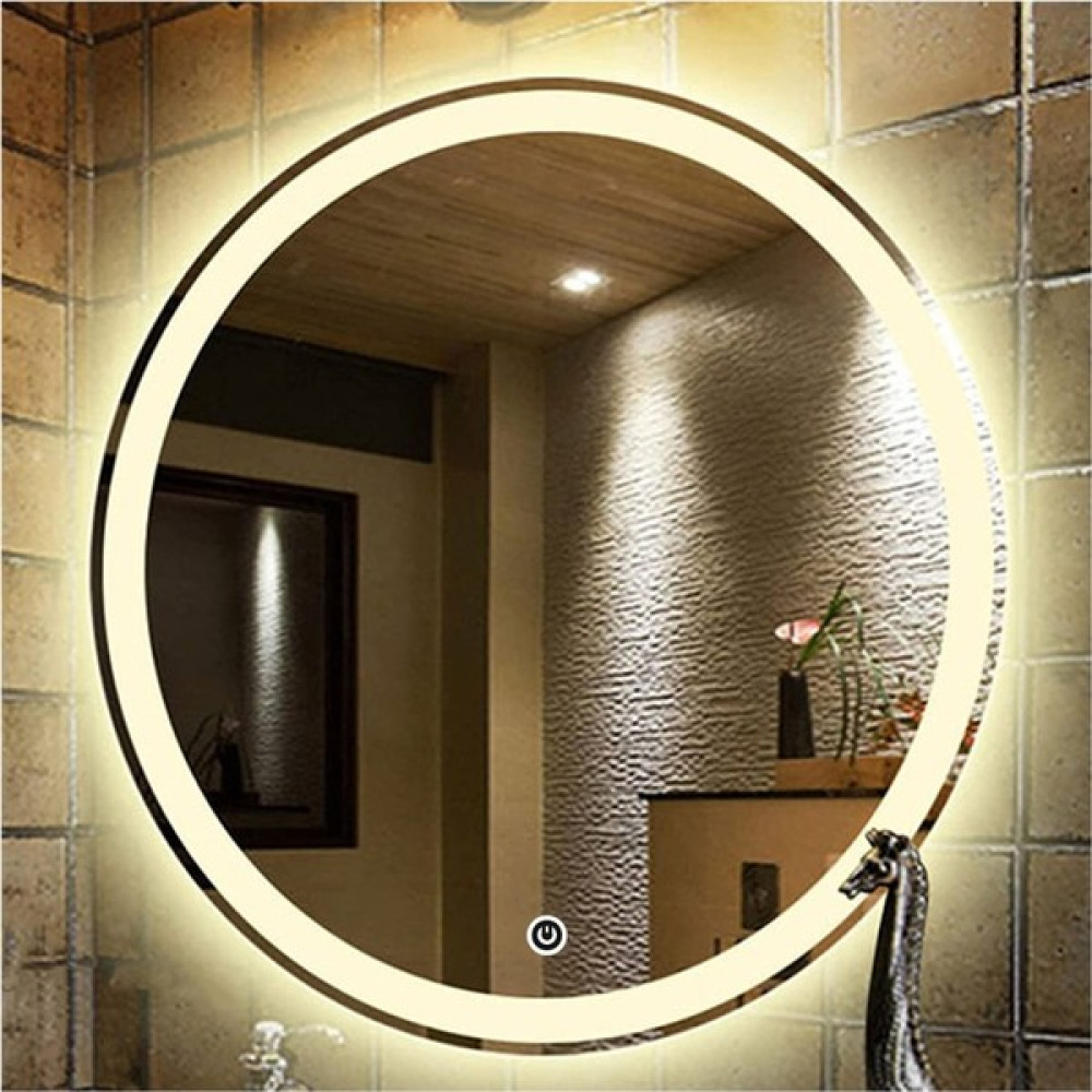 Global Led Mirror 85 cm Kumlamalı Dokunmatik Tuşlu Yuvarlak Ledli Ayna Duvar Salon Banyo Wc Ofis Yatak Odası Boy Ledli Ayna - Renkli Ayna Fiyatı