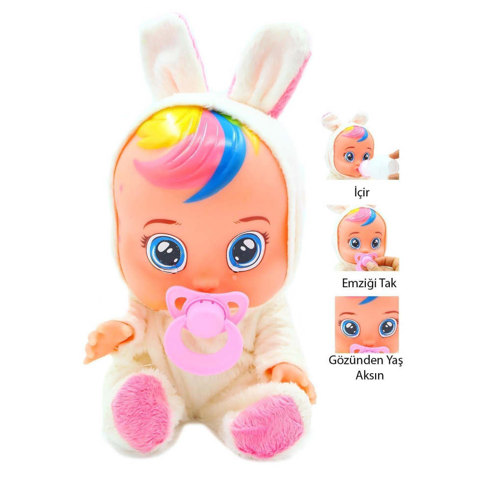 Global Toys Mavi Beyaz Ve Pembe Renk Ağlayan Ve Konuşan Et Bebek Oyuncak Bebekler Fiyatı