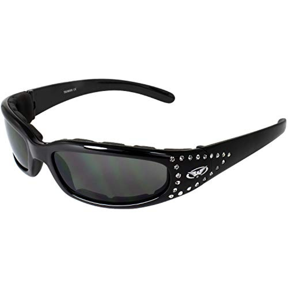 Global Vision Eyewear Marilyn 3 Womens Motorcycle Sunglasses with EVA Foam Padding Bling