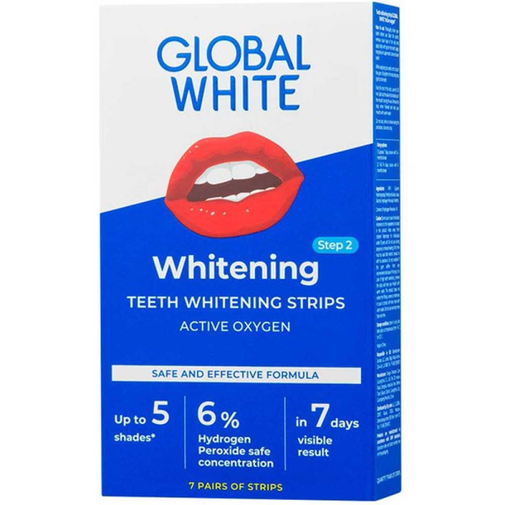 Global White Diş Beyazlatma Şeritleri " Aktif Oksijen " 5 Tona Kadar Beyazlatma Diş Beyazlatıcılar Fiyatı