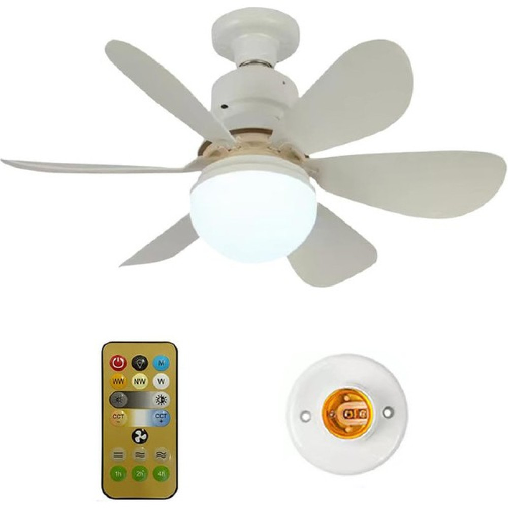Globalhut Tavan Vantilatörü Aydınlatmalı, 40W Ayarlanabilir LED Fan Lambası Uzaktan Kumandalı, 3 Renk Sıcaklığı Hızı, Küçük Tavan Vantilatörü Işık ... Elektrik ve Aydınlatma Fiyatı