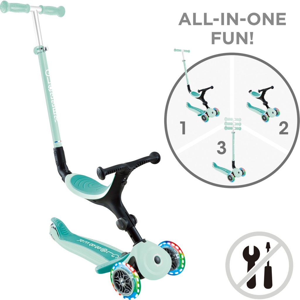 Globber Go Up Active Işıklı Scooter - Koyu Mint - Mint Yeşili Scooter Fiyatı