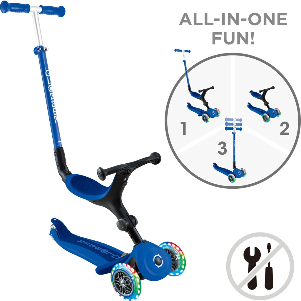 Globber Go Up Active Işıklı Scooter - Lacivert Scooter Fiyatı