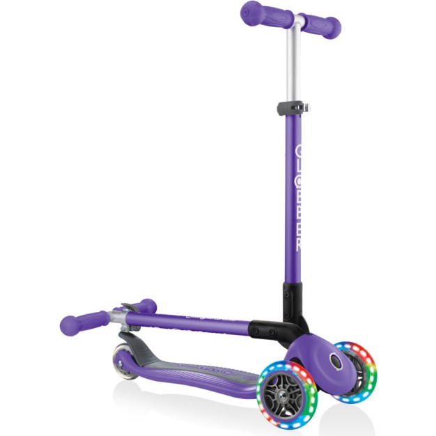 Globber Primo Katlanabilir Işıklı 3 Tekerlekli Scooter - Mor Scooter Fiyatı