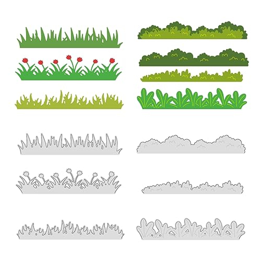 GLOBLELAND Grass Edge Metal Die Cuts Grass Edge Cutting Dies Cut Stencils for Scrapbooking Cutting Dies DIY Album Card Making Decor Craft Photo Album Decorative Embossing Paper Dies