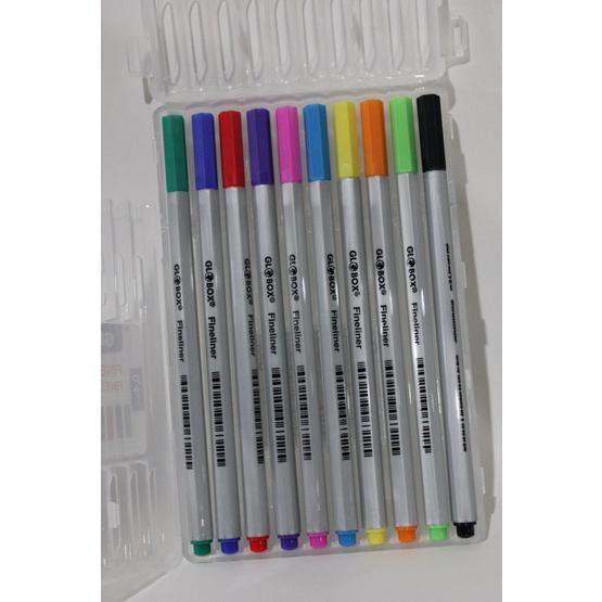 Globox 10 Renk Pvc Kutu Fineliner Keçe Uçlu Kalem